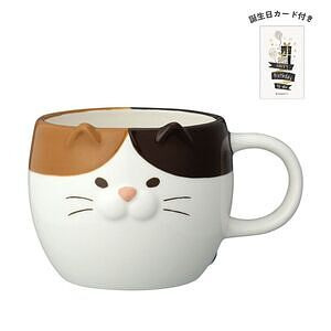ごろごろねこマグ 三毛猫 みたらし 誕生日カード付