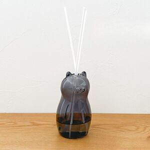 ネコの一輪挿し クリアー ありがとうカード付 2