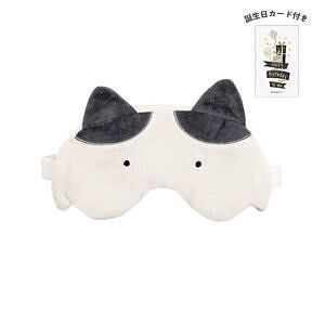 ネコティUSBホットアイマスク ハチワレ 誕生日カード付