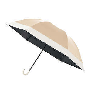 ツートーン 折りたたみ傘 ベージュ 0