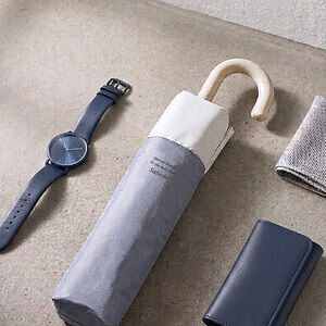 ツートーン 折りたたみ傘 ベージュ 5