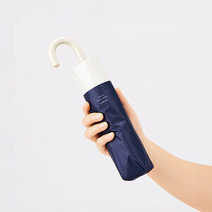 ツートーン 折りたたみ傘 ベージュ 8