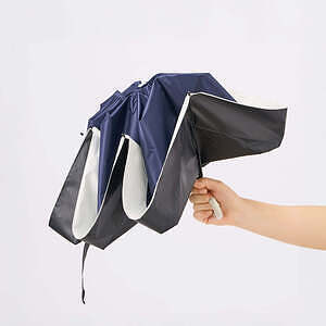 ツートーン 折りたたみ傘 ベージュ 9