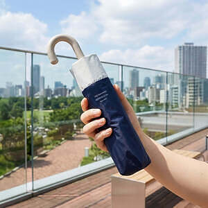 ツートーン 折りたたみ傘 ベージュ 10