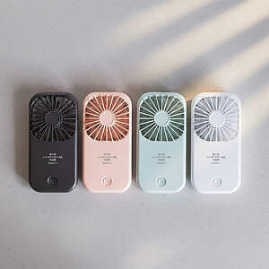 ポータブル＆スタンドファン ホワイト 誕生日カード付 1