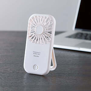 ポータブル＆スタンドファン ホワイト 誕生日カード付 5