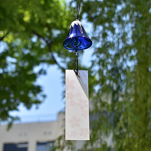 風鈴 富士山 ありがとうカード付 1