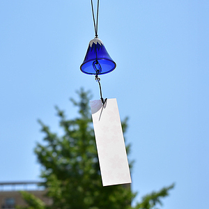 風鈴 富士山 ありがとうカード付 2