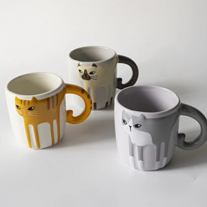 ハンドペイント キャットマグ チャトラ 3