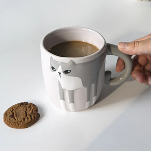 ハンドペイント キャットマグ チャトラ 4