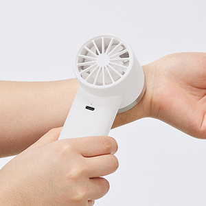 冷却プレートUSBハンディファン ホワイト 母の日カード付 2