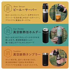タンブラー型ビールサーバー ブラック 3
