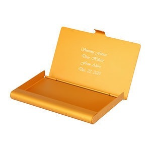 カードケース アルミニウム オレンジゴールド