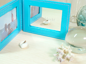 フォトコンパクトミラー ブルー 0