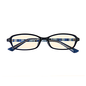 ブルーライト対策 PC メガネ ネイビー