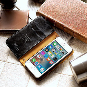 iPhone SE/5s/5 ソフトレザーカバー サイドフラップ ブラック 1