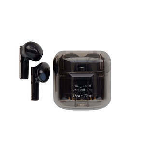 ワイヤレスイヤホン スケルトン ブラック