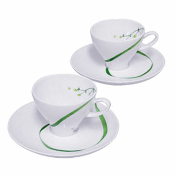 M-style Botanical Poem Espresso Cup & Saucer Set