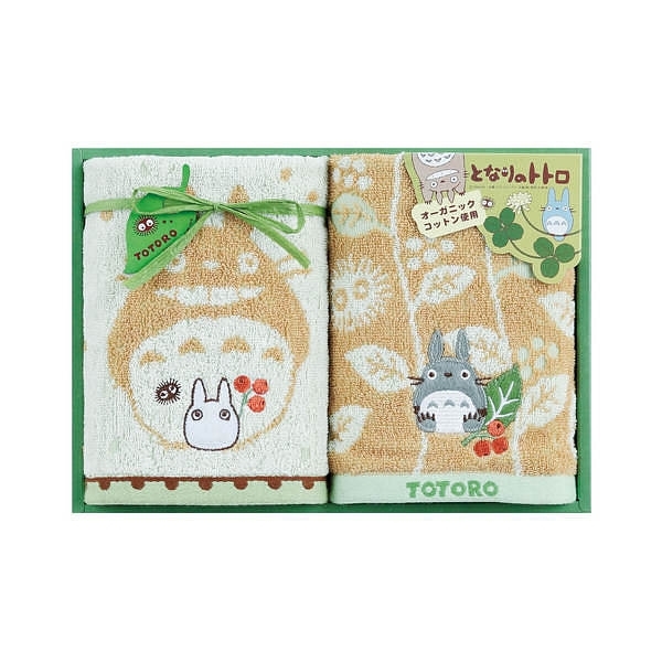 となりのトトロ トトロと木の実 ウォッシュタオル2枚セット TT-5310