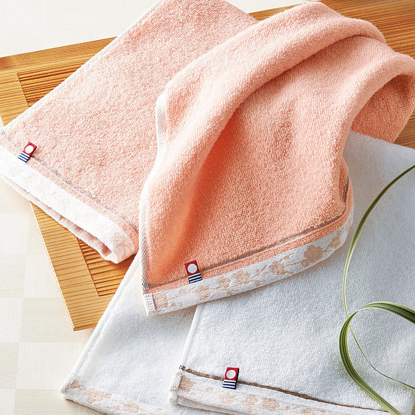 今治謹製 至福タオル 梅染め バス・フェイスタオルセット