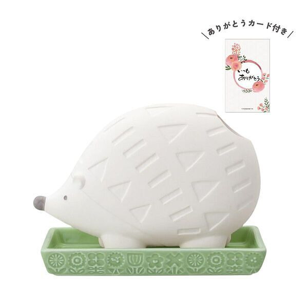 潤いマスコット FIKA sanpo ハリネズミ ありがとうカード付