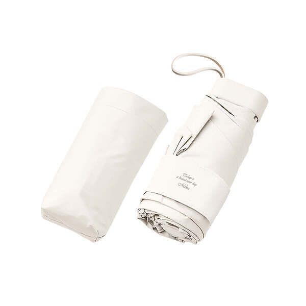 コンパクト折りたたみ傘 ホワイト