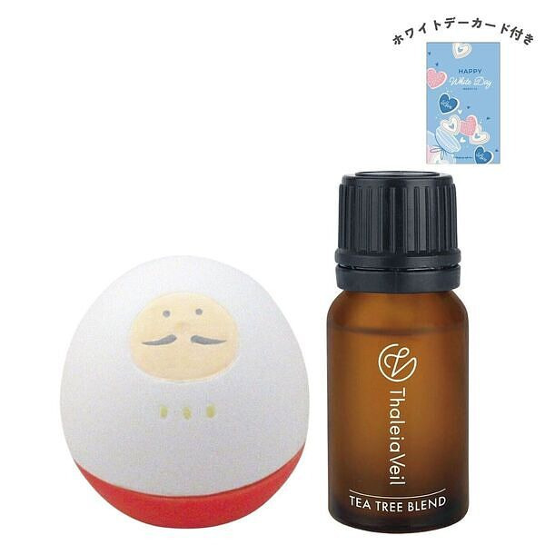 アロマギフトセット だるま ティートリーブレンド ホワイトデーカード付
