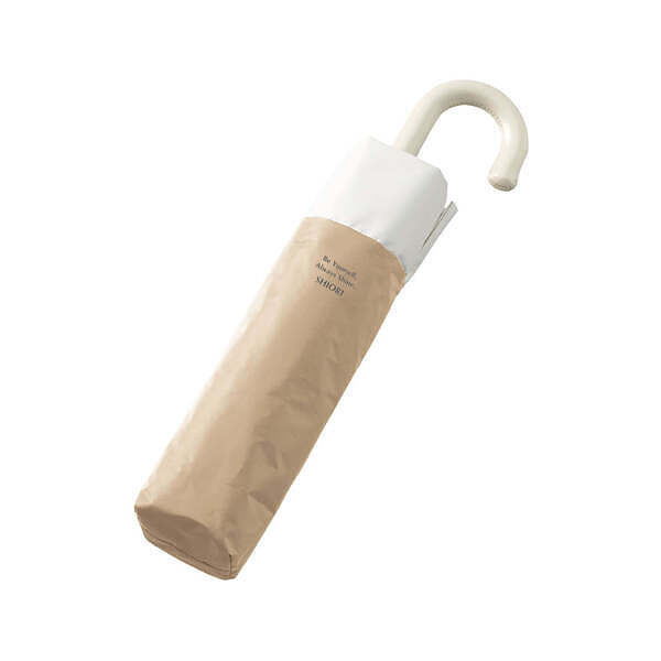 ツートーン 折りたたみ傘 ベージュ