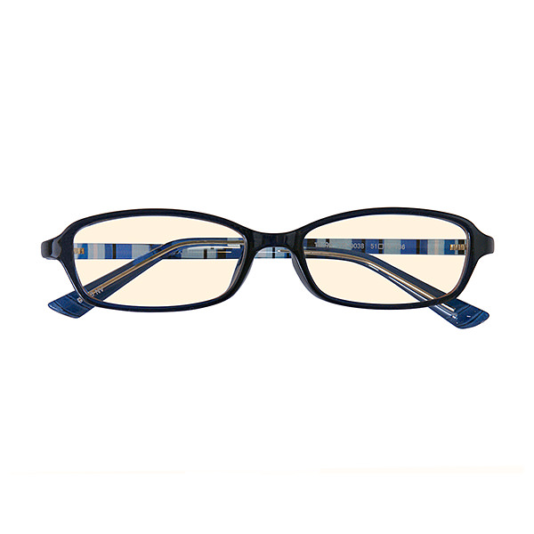ブルーライト対策 PC メガネ ネイビー