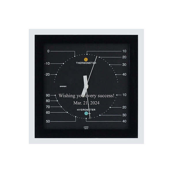 【名入れバレンタイン】【名入れ温度計 / 湿度計】【名入れ母の日ギフト】【新築祝い】【卒業記念】【名入れ無料】MONO 温湿度計
